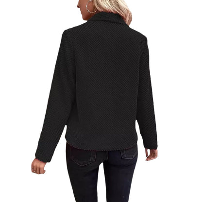 Dames décontracté Waffelpique-veste Chic und Stil