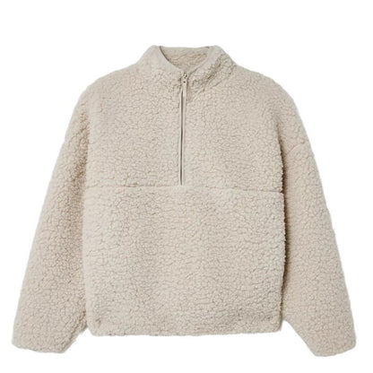 Cozy fleece pullover for women with high collar and half-zip Chic und Stil