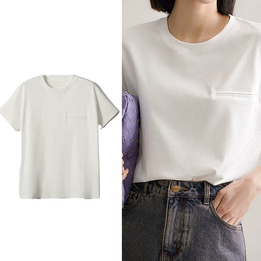 T-shirt décontracté pour femmes avec poches Chic und Stil