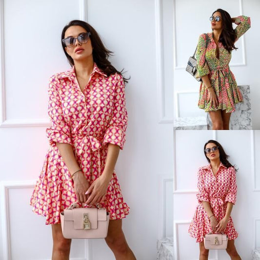 Robes chemises à ligne A pour femmes avec détail de ceinture Chic und Stil