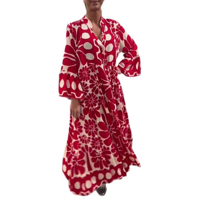 Robe maxi femme avec motif floral et coupe ample Chic und Stil