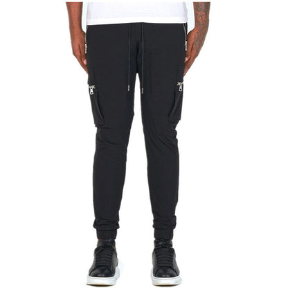 Pantalon cargo pour hommes avec poches zippées latérales Chic und Stil