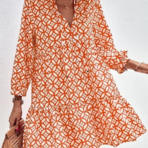 Robe d'été pour femmes style boho avec coupe fluide et détails volants Chic und Stil