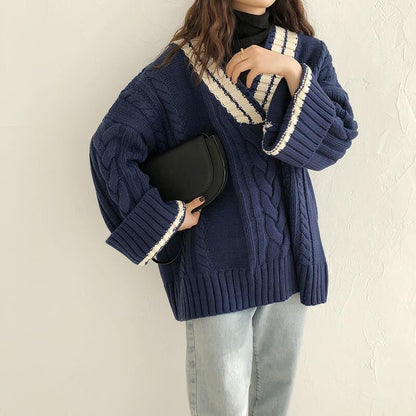 Pull en tricot pour femmes dans un style décontracté oversize Chic und Stil
