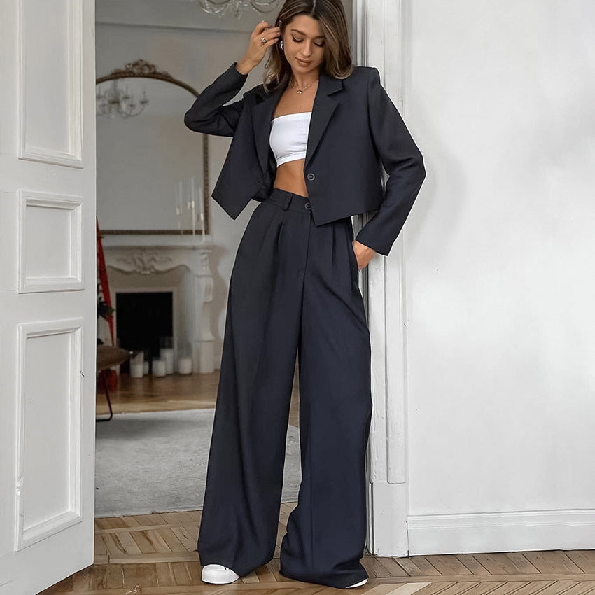 Elegant blazer set for women with wide pants Chic and Style