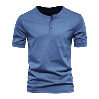 Hommes chemise décontractée à manches courtes avec patte de boutonnage Chic und Stil