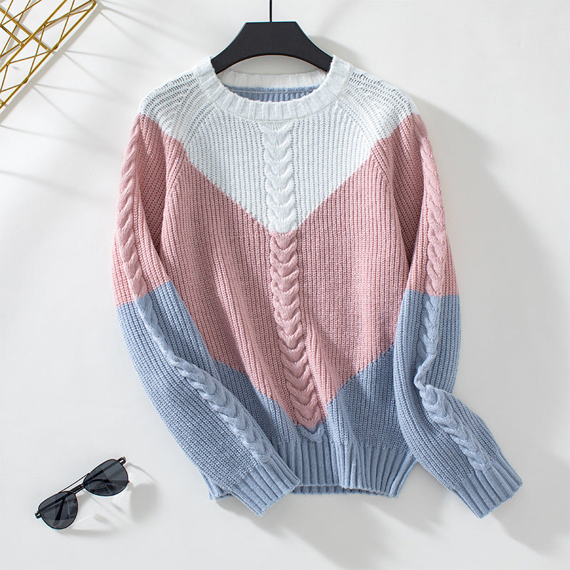 Pull en tricot à motifs géométriques et à côtes torsadées pour femmes Chic und Stil
