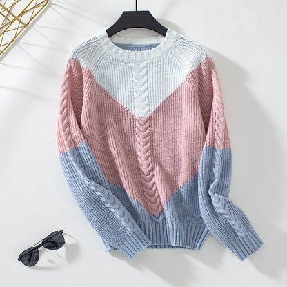 Pull en tricot à motifs géométriques et à côtes torsadées pour femmes Chic und Stil