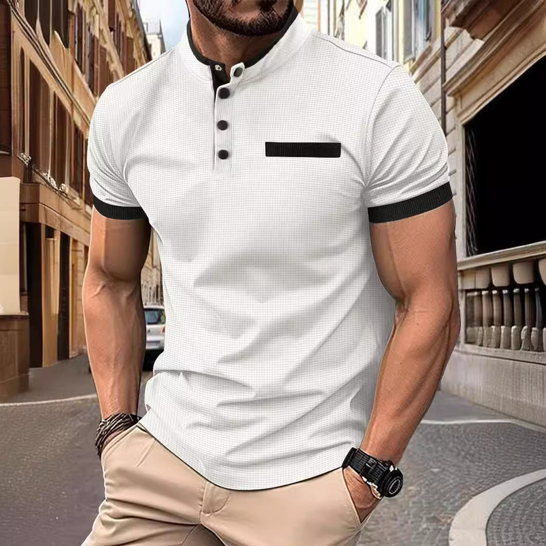 Chemise de loisirs à manches courtes pour hommes avec patte de boutonnage Chic und Stil