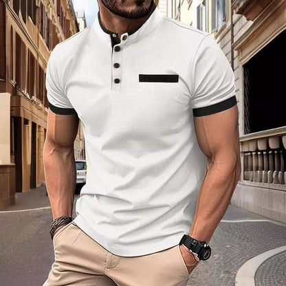 Chemise de loisirs à manches courtes pour hommes avec patte de boutonnage Chic und Stil