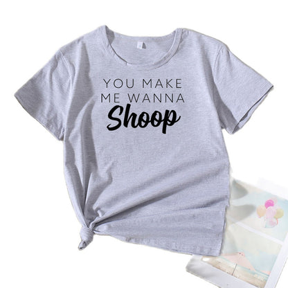 Dames Casual T-shirt Graphique Chic und Stil