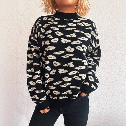 Pull femme en grosse maille avec motif moderne et coupe décontractée Chic und Stil