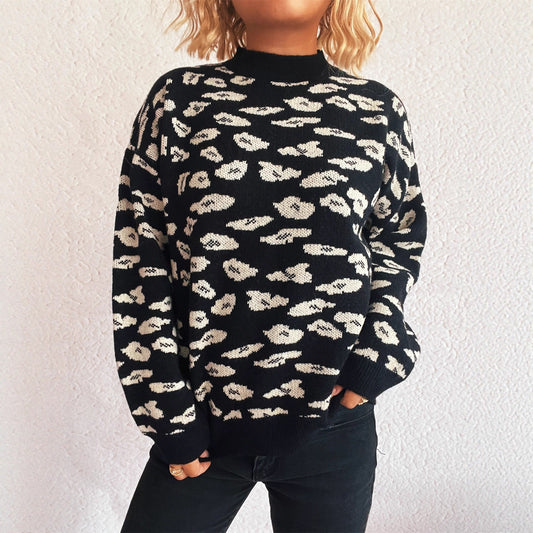 Pull femme en grosse maille avec motif moderne et coupe décontractée Chic und Stil