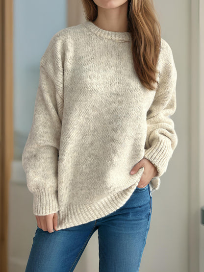 Pull over-sized décontracté pour femmes avec motif de maille texturé Chic und Stil