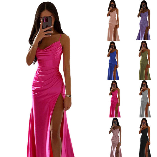 Dames Robe de soirée élégante à fronces Chic und Stil