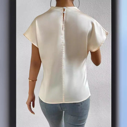 Dames Chemisier Satin Modique Chic und Stil
