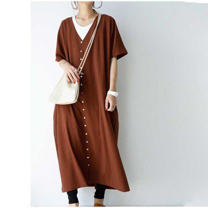 Femmes Robe maxi à boutons longues Chic und Stil