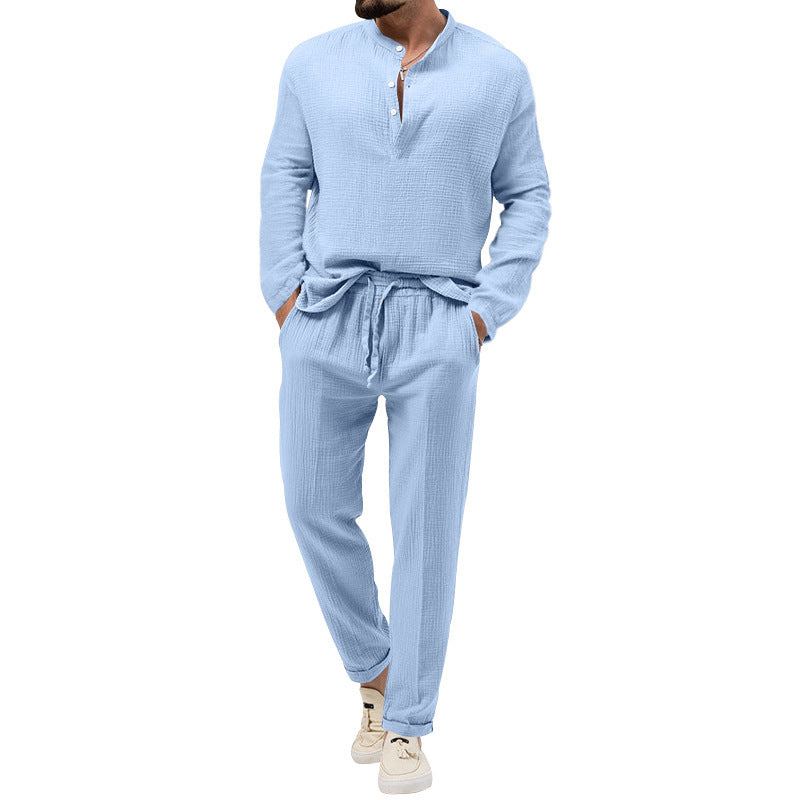 Men's loungewear set with breathable top and comfortable capri pants Chic and Style