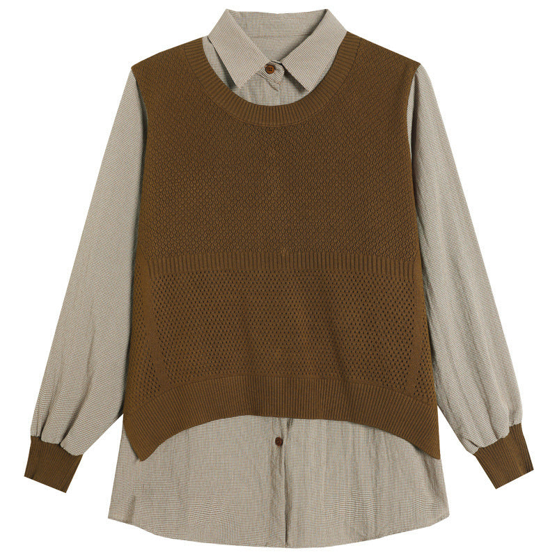 Pull en tricot pour femmes avec un look superposé unique et une texture fine Chic und Stil