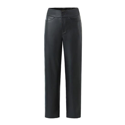 Faux leather pants for women with an elegant cut and charming details Chic and Style