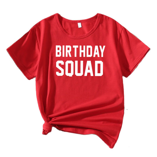 Dames Graphique Anniversaire Squad T-Shirt Chic und Stil