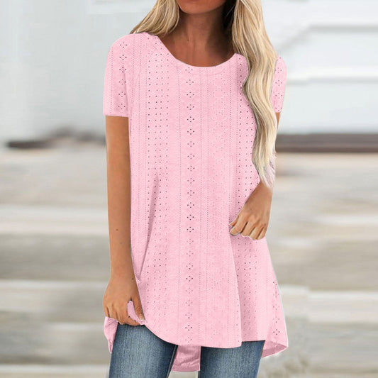 Tunique T-shirt short à manches pour femmes Chic und Stil
