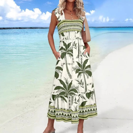 Women's Sleeveless Floral Maxi Dress Chic and Style