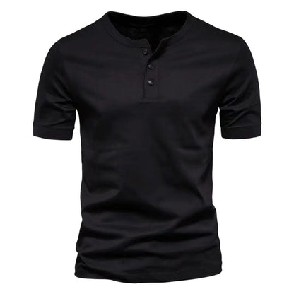 Chemise Henley à manches courtes pour hommes avec un design à la mode Chic und Stil