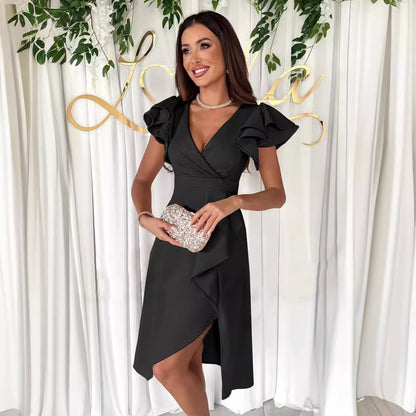 Dames Robe portefeuille élégante Chic und Stil