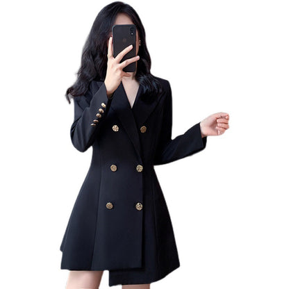 Robe blazer mini double boutonnage ajustée pour femmes Chic und Stil