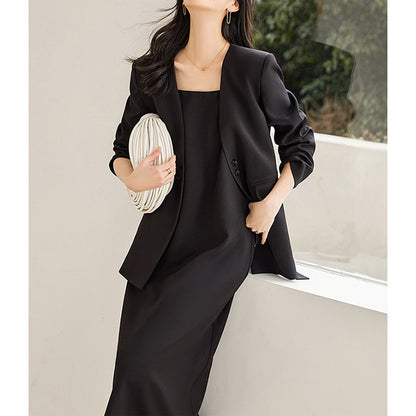 Blazer ajusté pour femmes à ouverture frontale avec détails de poche stylés Chic und Stil