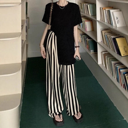 Chic and Style Loose Striped Pants for Ladies