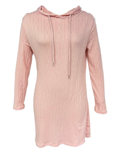 Robe à capuche pour femmes avec motif tricoté texturé et coupe décontractée Chic und Stil