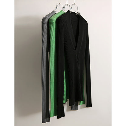 Top en maille côtelée pour femmes Chic und Stil