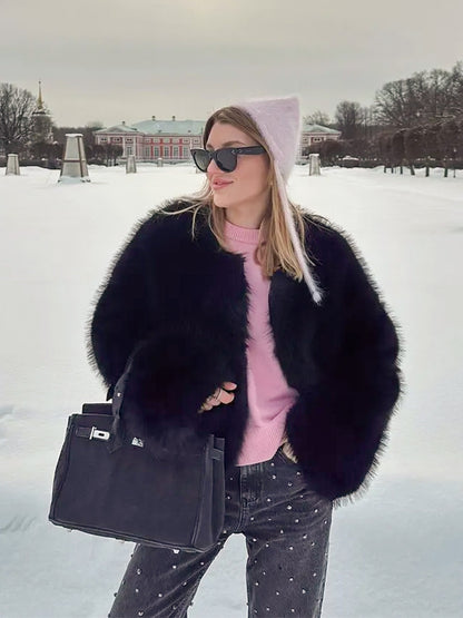 Dames élégant et confortable manteau d'hiver Chic und Stil