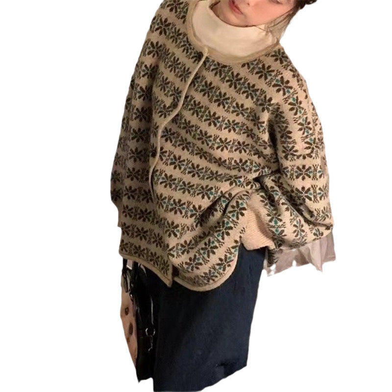 Pull en tricot pour femme avec motifs jacquard floraux et coupe confortable Chic und Stil