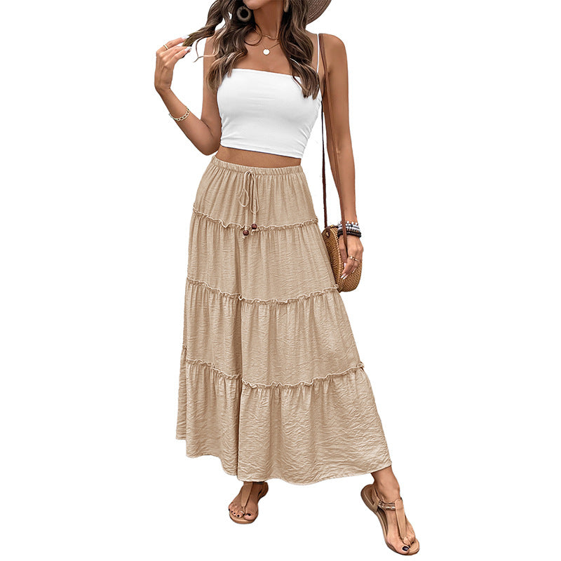 Jupe maxi fluide à volants pour dames avec taille réglable Chic und Stil