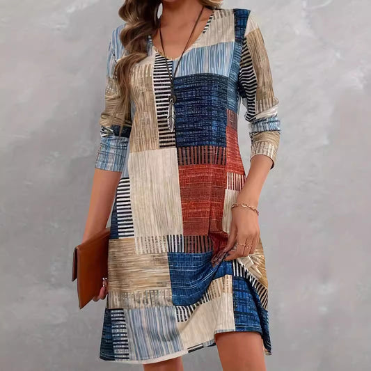 Robe d'été pour femmes avec motif graphique et coupe décontractée Chic und Stil