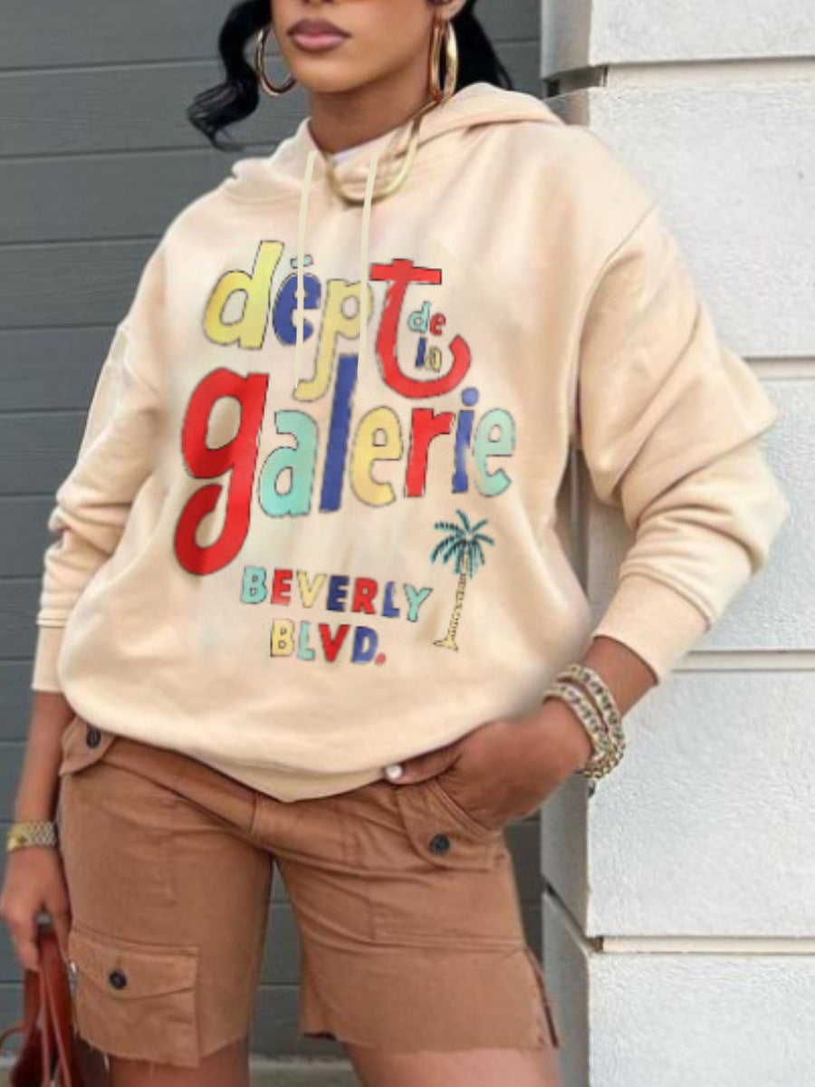 Dame Hoodie avec logo vintage accrocheur Chic und Stil