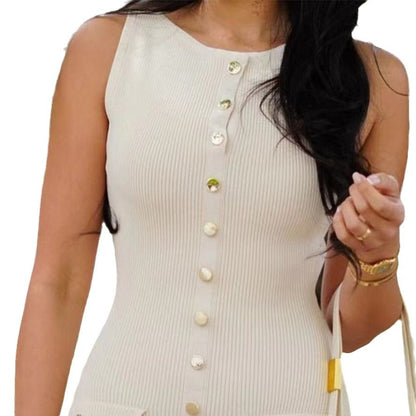 Robe en tricot pour dames avec patte de boutonnage et poches Chic und Stil