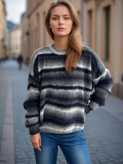 Dames pull-over en tricot douillet avec flair Chic und Stil