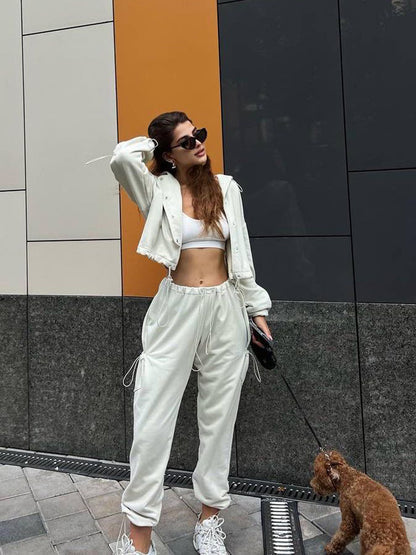 Dames confortable veste de jogging oversize et pantalon décontracté Chic und Stil