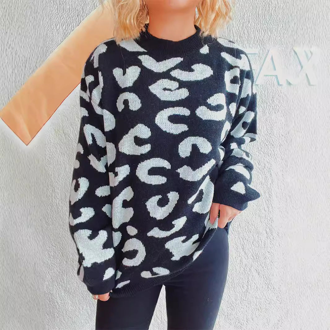 Pull femme confortable avec un motif léopard moderne Chic und Stil