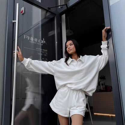 Women’s sports polo set and shorts