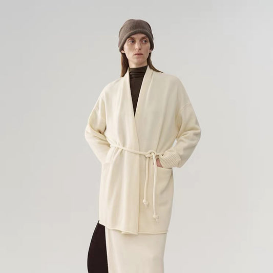 Dames Élégant Gilet Tricot à Manches Longues et Coupe Pratique Chic und Stil