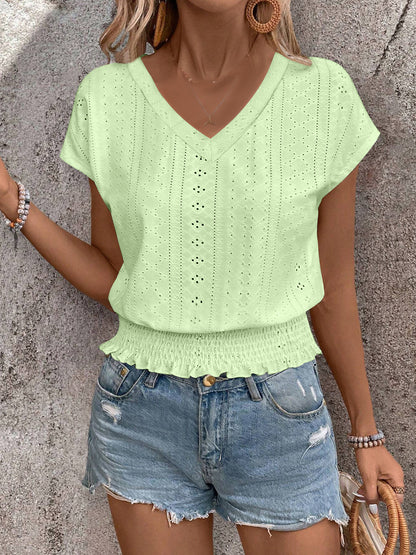 Chemisier à col en V en dentelle pour femmes Chic und Stil