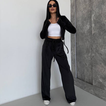 Costume loungewear en polaire décontracté pour femmes Chic und Stil