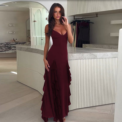 Robe maxi à volants Chic und Stil pour femmes
