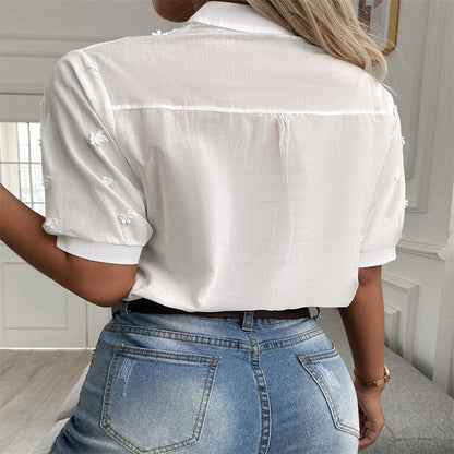 Blouse en coton brodée pour femmes Chic und Stil