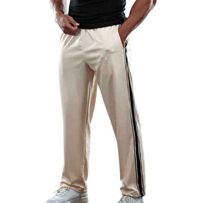 Sport training pants for men with elastic waistband and side stripes Chic and Style